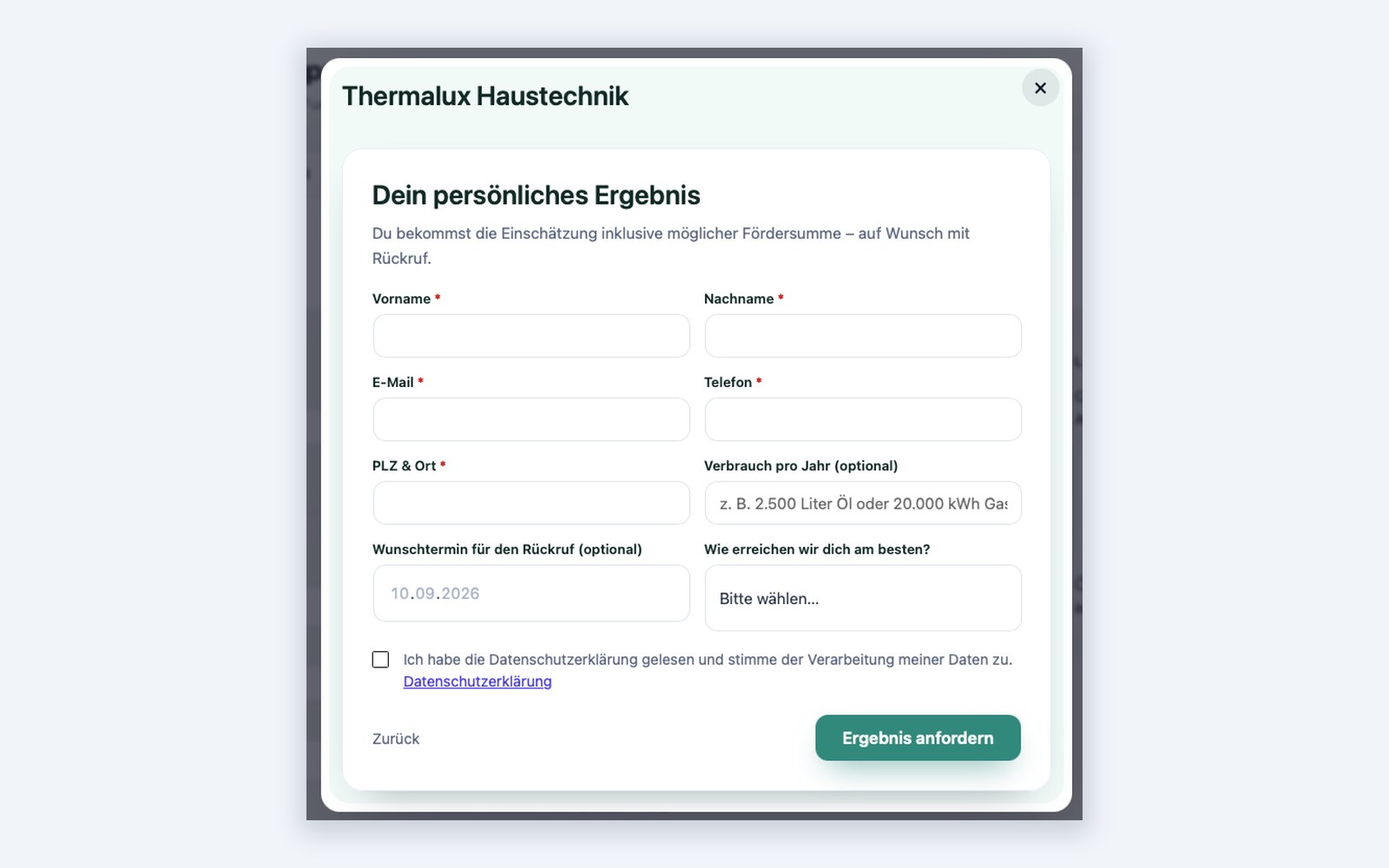 Mehrstufiges Kontaktformular – Kurze, ruhige Formularschritte ersetzen lange Formulare und behalten eine stabile Höhe.
